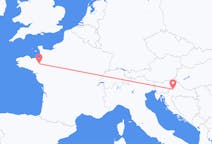 出发地 克罗地亚出发地 萨格勒布目的地 法国雷恩的航班