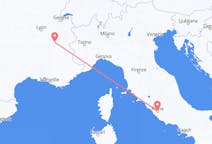 Vluchten van Rome, Italië naar Grenoble, Frankrijk