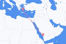 Flights from Jizan, Saudi Arabia to Santorini, Greece