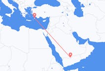 Flights from Sharurah, Saudi Arabia to Rhodes, Greece
