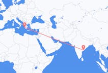 인도 라자문드리에서 출발해 그리스 자킨토스 섬으로(으)로 가는 항공편
