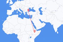 Flyreiser fra Goba, Etiopia til Istanbul, Tyrkia