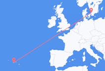 Flights from Pico Island, Portugal to Ängelholm, Sweden