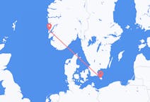 Vols depuis la ville de Bornholm vers la ville de Stord (île)