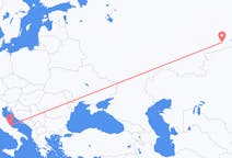 Fly fra Kurgan, Kurgan Oblast til Pescara