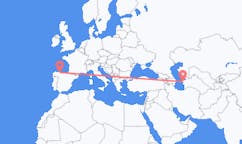 Loty z Turkmenbaszy, Turkmenistan do Santiago del Monte, Hiszpania