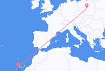 Flights from San Sebastián de La Gomera, Spain to Łódź, Poland