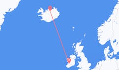 Fly fra byen Shannon, County Clare til byen Akureyri