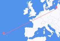 Fly fra Kaliningrad til Horta, Azores