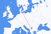 Flights from Kristiansand to Skopje