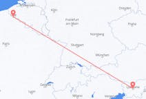 Flyreiser fra Ljubljana, Slovenia til Lille, Frankrike