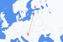 Loty z Osijek, Chorwacja do Helsinek, Finlandia