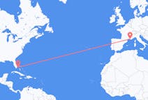 Flyg från Bimini, Bahamas till Marseille, Frankrike