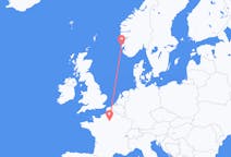 Flights from Haugesund, Norway to Paris, France