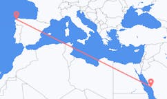 Flights from Yanbu, Saudi Arabia to A Coruña, Spain