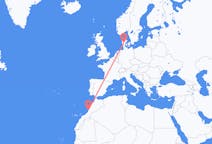 Flights from Agadir, Morocco to Billund, Denmark