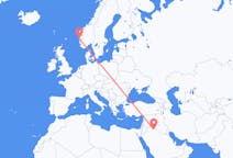 Flyreiser fra Arar, Saudi-Arabia til Bergen, Norge