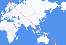 Vols d’Auckland, Nouvelle-Zélande vers Kolari, Finlande