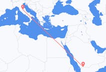 出发地 沙特阿拉伯出发地 奈季蘭目的地 意大利佩鲁贾的航班