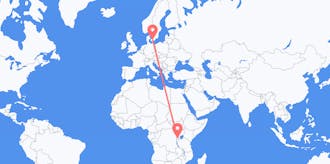 Flights from Rwanda to Denmark