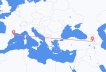 Loty z Erywań, Armenia do Perpignan, Francja