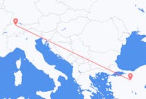 Vluchten van Zürich naar Eskişehir