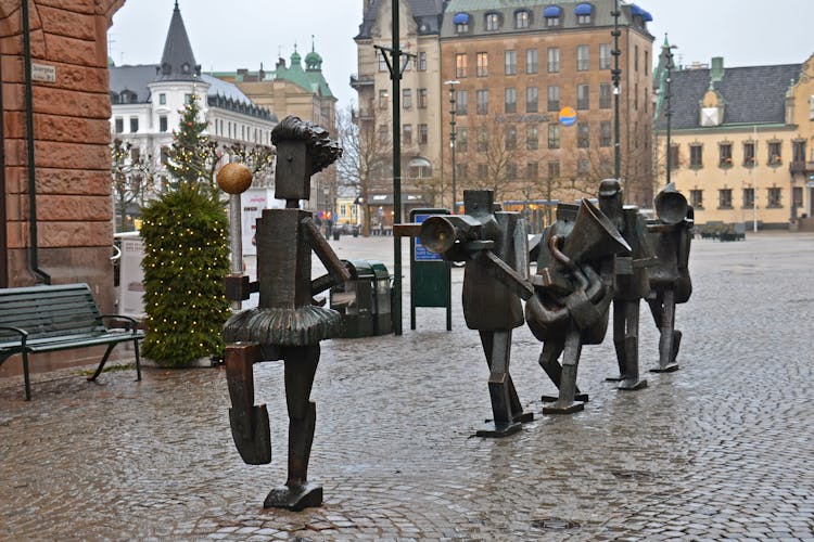  The city of Malmo, Street Sodergatan, Optimistic Orchestra.