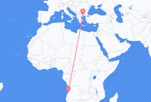 Flyreiser fra Catumbela, Angola til Kavala Prefecture, Hellas