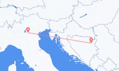 Flyreiser fra Tuzla, Bosnia-Hercegovina til Verona, Italia