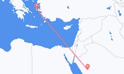 Flyreiser fra Al-`Ula, Saudi-Arabia til Khios, Hellas