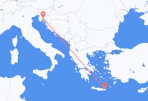 Vols depuis la ville de Rijeka vers la ville de Sitía