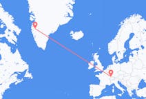 Flyg från Basel, Schweiz till Kangerlussuaq, Grönland