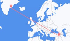 Flüge von Kulusuk, Grönland nach Şırnak, die Türkei