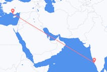 出发地 印度出发地 门格洛尔目的地 土耳其加济帕萨的航班