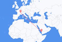 Flights from Jizan, Saudi Arabia to Lyon, France