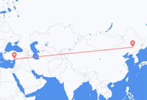 Flug frá Changchun, Kína til Adana, Tyrklandi