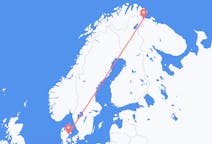 Vluchten van Aarhus naar Kirkenes