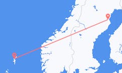 Vluchten van Skelleftea, Zweden naar Lerwick, Schotland