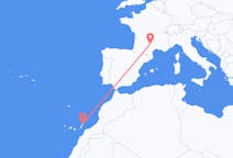 Vluchten van Rodez, Frankrijk naar Lanzarote, Spanje
