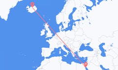 航班从埃及沙姆沙伊赫市到阿克雷里市，冰岛塞尔