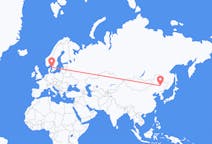 Flyreiser fra Harbin, Kina til Göteborg, Sverige
