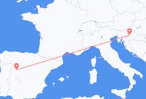 Loty z Salamanka, Hiszpania do Zagrzebia, Chorwacja