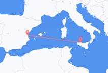 Flyreiser fra Valencia, Spania til Palermo, Italia