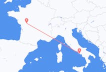 Flyg från Neapel, Italien till Poitiers, Frankrike