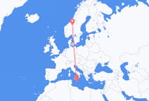 Flyreiser fra Malta, Malta til Røros, Norge