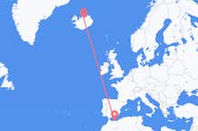 Flyreiser fra Nador, Marokko til Akureyri, Island