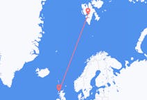 Vluchten van Steòrnabhagh, Schotland naar Spitsbergen, Spitsbergen en Jan Mayen