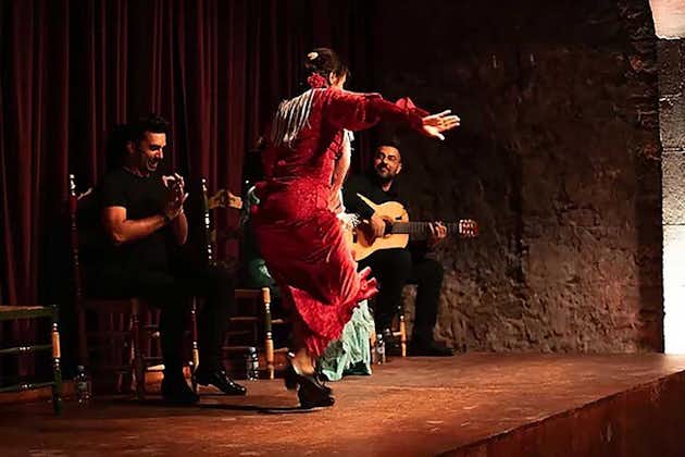 Espectáculo de flamenco nocturno en Barcelona y cena gourmet en grupos pequeños premium