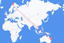 Flyg från Gold Coast, Australien till Kiruna, Sverige
