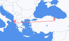 터키 토카트에서 출발해 그리스 코르푸로(으)로 가는 항공편